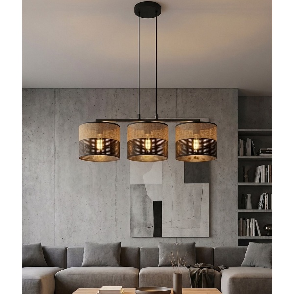Lampa wisząca KARBON 3 BL BROWN - Emibig