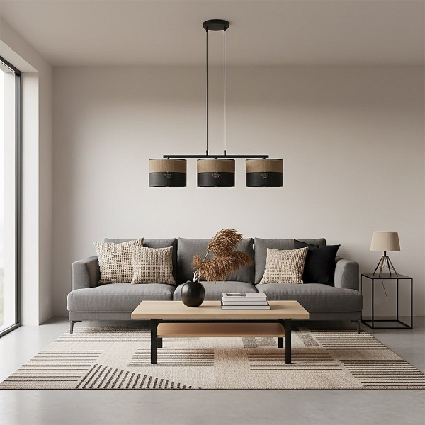 Lampa wisząca KARBON 3 BL BROWN - Emibig