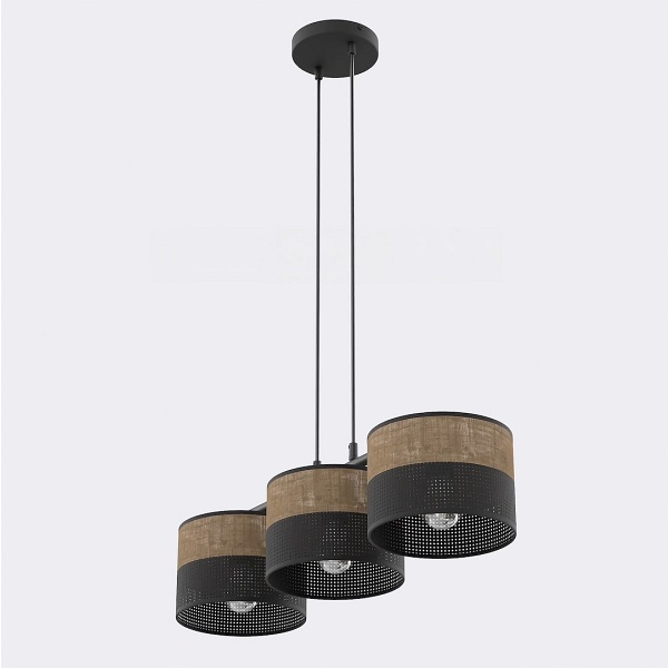 Lampa wisząca KARBON 3 BL BROWN - Emibig