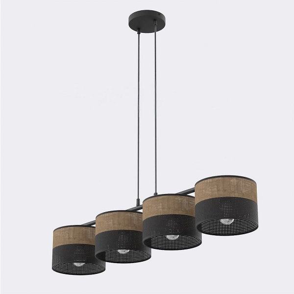 Lampa wisząca KARBON 4 BL BROWN - Emibig
