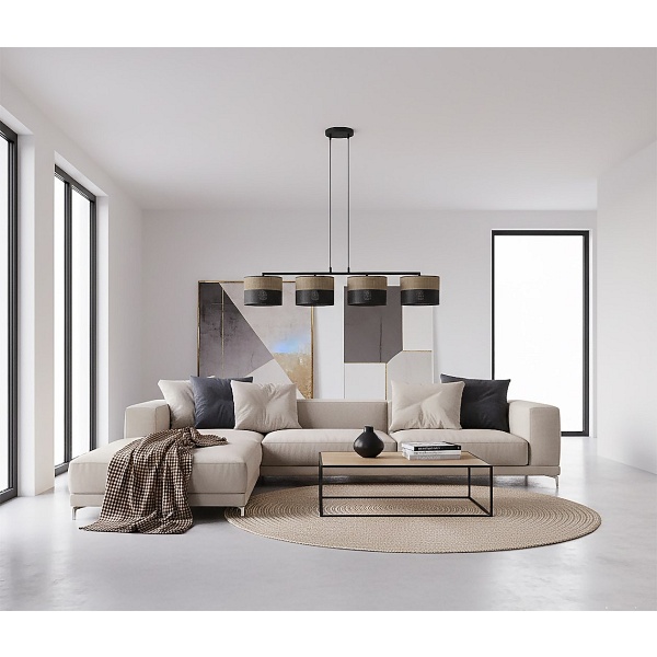Lampa wisząca KARBON 4 BL BROWN - Emibig