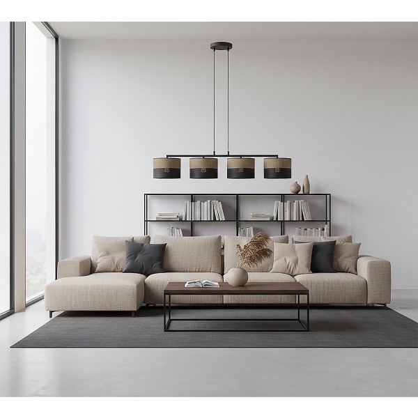 Lampa wisząca KARBON 4 BL BROWN - Emibig