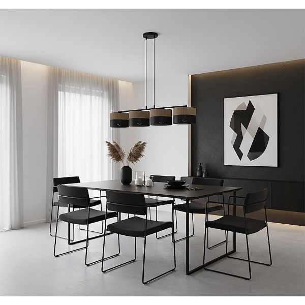 Lampa wisząca KARBON 4 BL BROWN - Emibig