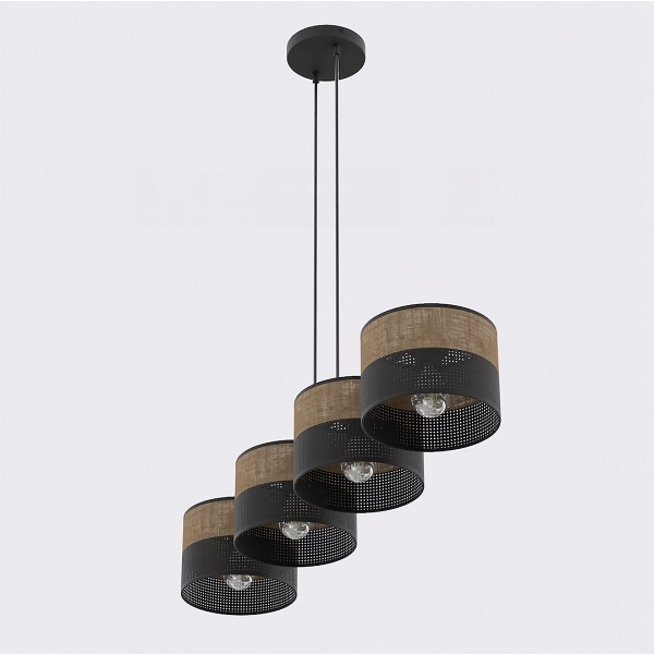 Lampa wisząca KARBON 4 BL BROWN - Emibig