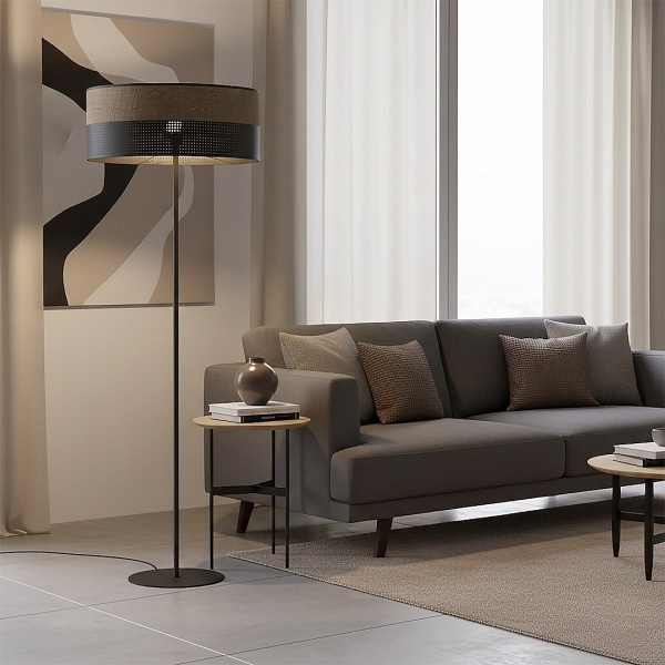 Lampa podłogowa KARBON LP1 BL BROWN - Emibig