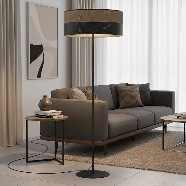 Lampa podłogowa KARBON LP1 BL BROWN - Emibig