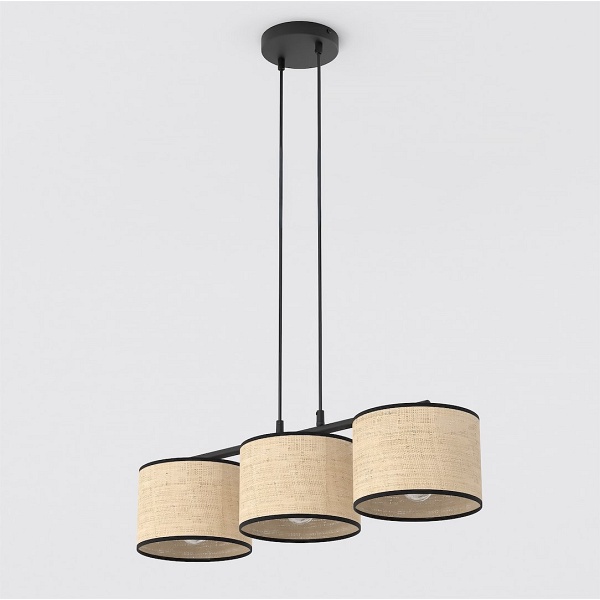 Lampa wisząca ECO 3 BL RATTAN - Emibig
