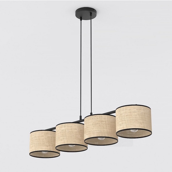 Lampa wisząca ECO 4 BL RATTAN - Emibig