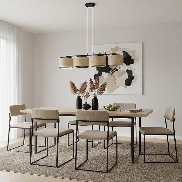 Lampa wisząca ECO 4 BL RATTAN - Emibig