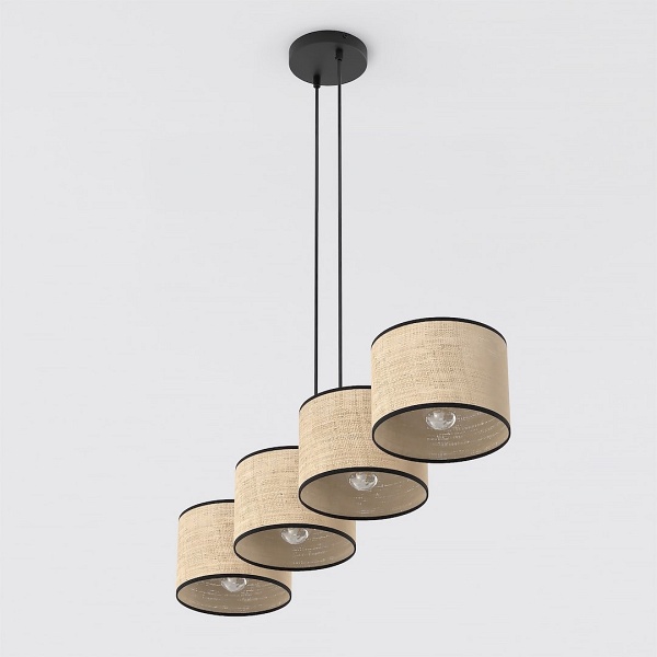 Lampa wisząca ECO 4 BL RATTAN - Emibig