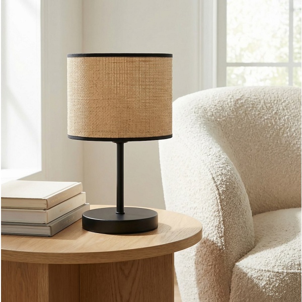 Lampka biurkowa ECO LN1 BL RATTAN - Emibig