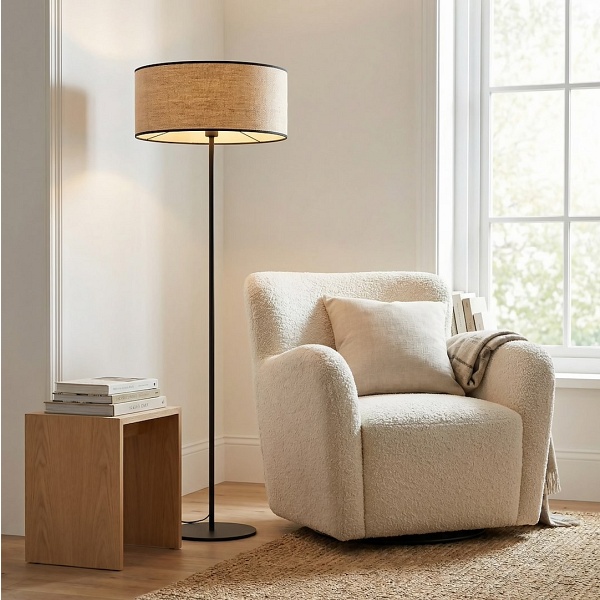 Lampa podłogowa ECO LP1 BL RATTAN - Emibig