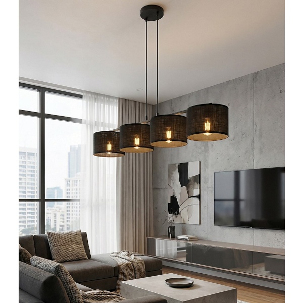 Lampa wisząca ECO 4 BL BLACK - Emibig