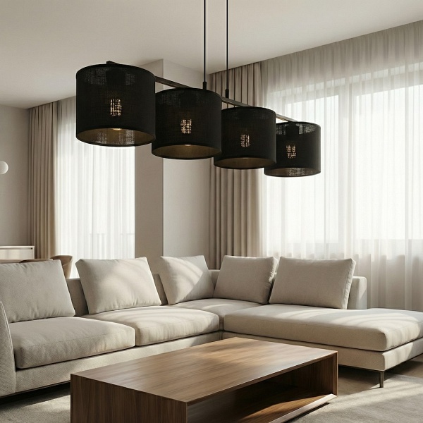 Lampa wisząca ECO 4 BL BLACK - Emibig