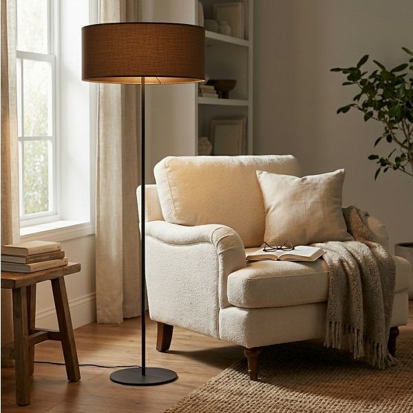 Lampa podłogowa ECO LP1 BL BROWN - Emibig