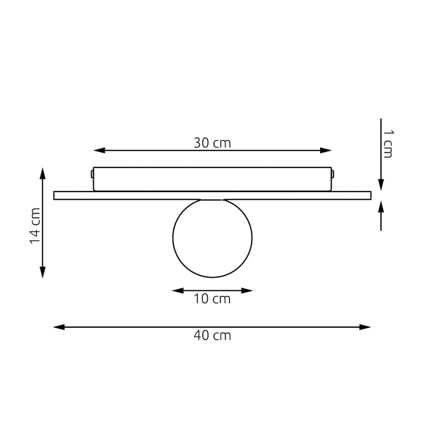 Lampa wisząca CALMA 1M BLACK - Emibig