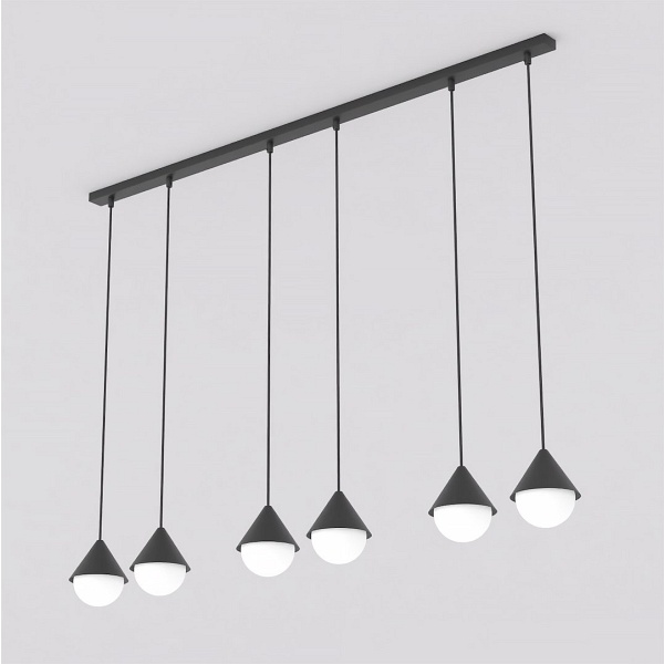Lampa wisząca GIRO 6 PREM BLACK - Emibig