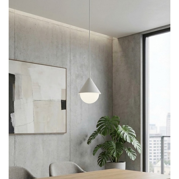 Lampa wisząca GIRO 1 BLACK WHITE - Emibig