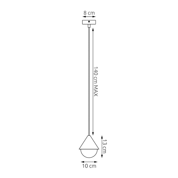 Lampa wisząca GIRO 1 BLACK WHITE - Emibig