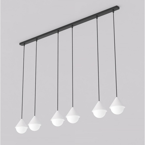 Lampa wisząca GIRO 6 PREM BLACK WHITE - Emibig