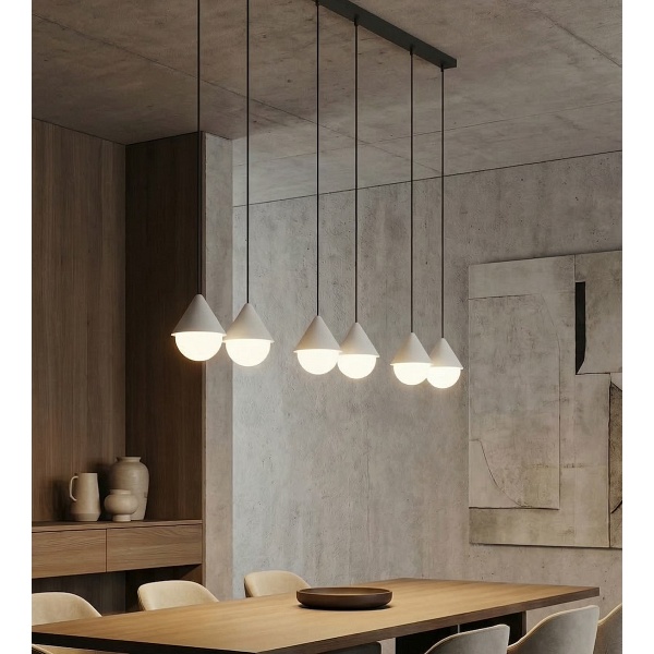 Lampa wisząca GIRO 6 PREM BLACK WHITE - Emibig