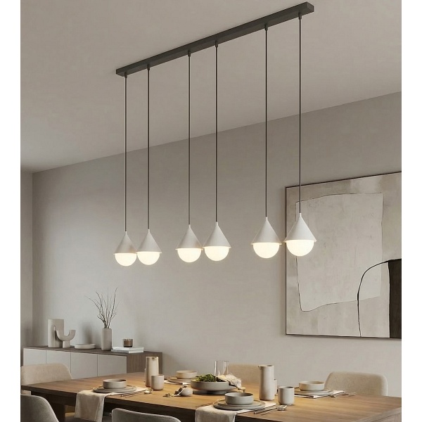 Lampa wisząca GIRO 6 PREM BLACK WHITE - Emibig