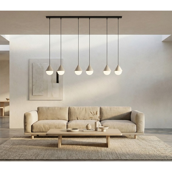 Lampa wisząca GIRO 6 PREM BLACK WHITE - Emibig