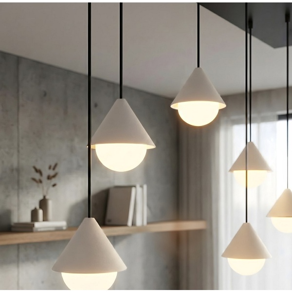 Lampa wisząca GIRO 6 BLACK WHITE - Emibig