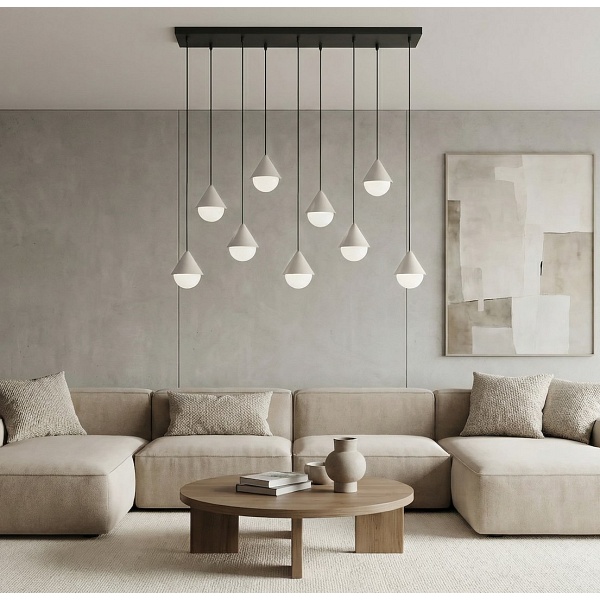 Lampa wisząca GIRO 9 BLACK WHITE - Emibig