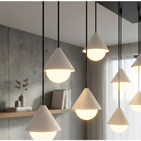 Lampa wisząca GIRO 9 BLACK WHITE - Emibig