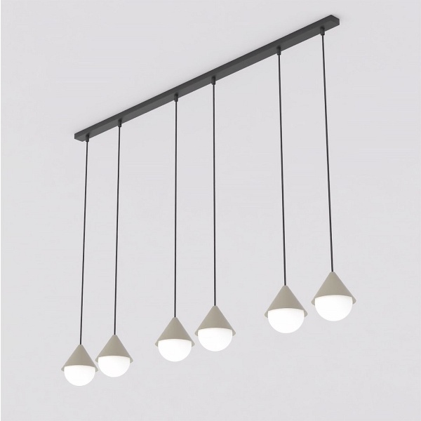Lampa wisząca GIRO 6 PREM BLACK MOKKA - Emibig
