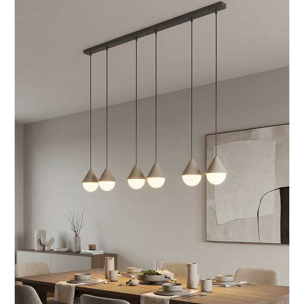 Lampa wisząca GIRO 6 PREM BLACK MOKKA - Emibig