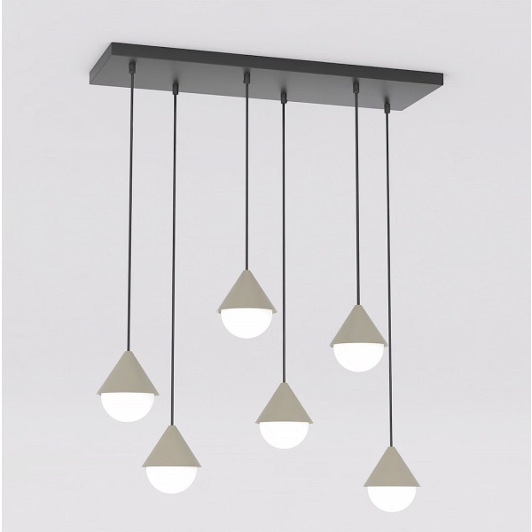Lampa wisząca GIRO 6 BLACK MOKKA - Emibig