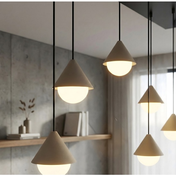 Lampa wisząca GIRO 6 BLACK MOKKA - Emibig
