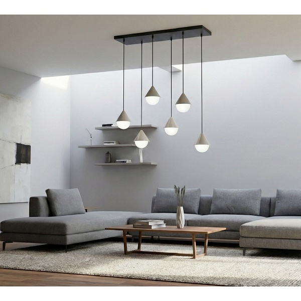 Lampa wisząca GIRO 6 BLACK MOKKA - Emibig