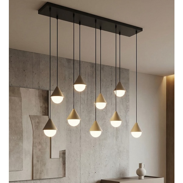 Lampa wisząca GIRO 9 BLACK MOKKA - Emibig