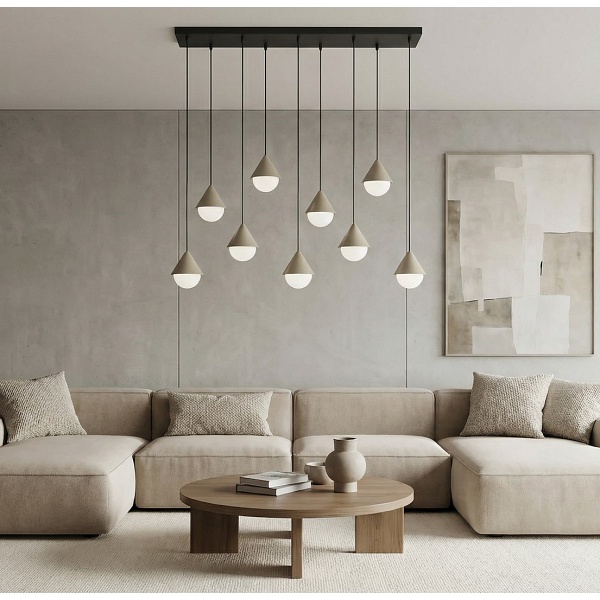 Lampa wisząca GIRO 9 BLACK MOKKA - Emibig