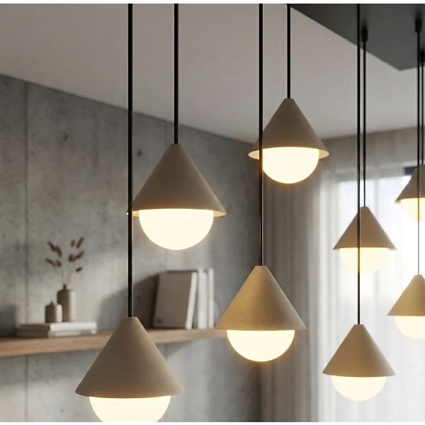 Lampa wisząca GIRO 9 BLACK MOKKA - Emibig