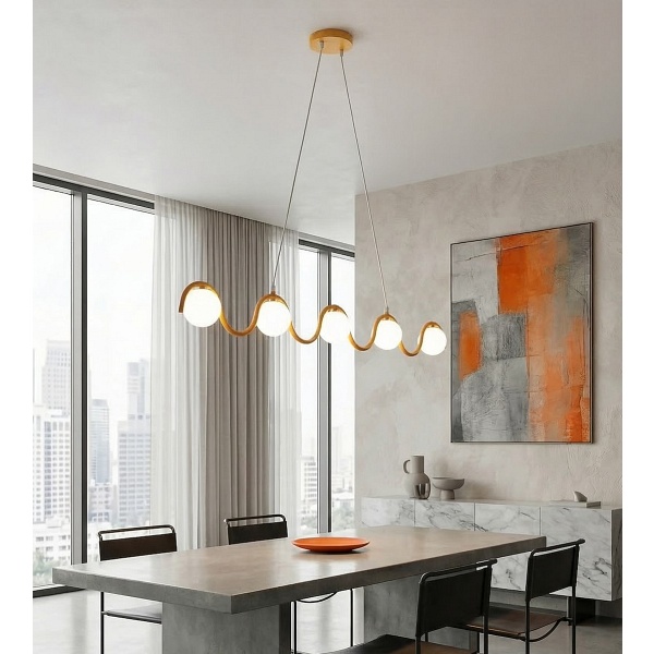 Lampa wisząca SINUS 5 ORANGE - Emibig