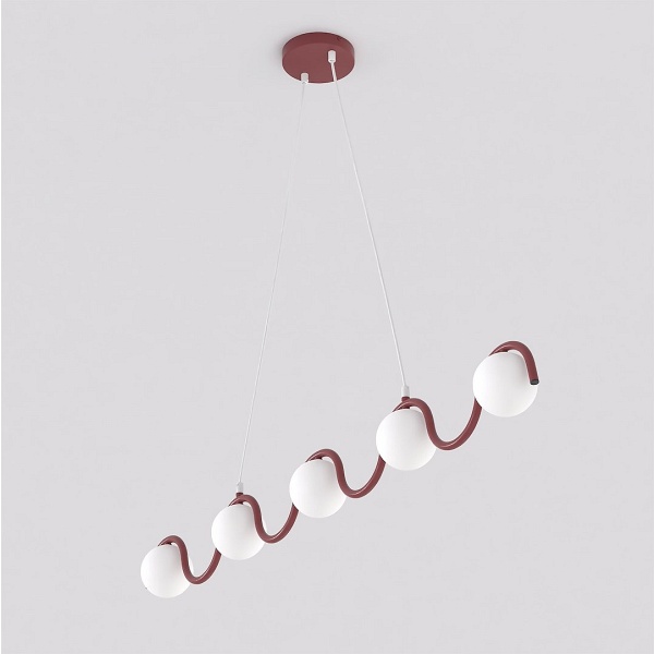 Lampa wisząca SINUS 5 BURGUNDY - Emibig