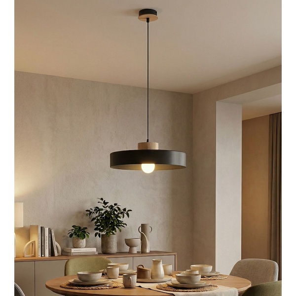 Lampa wisząca KIVI 1L BLACK - Emibig