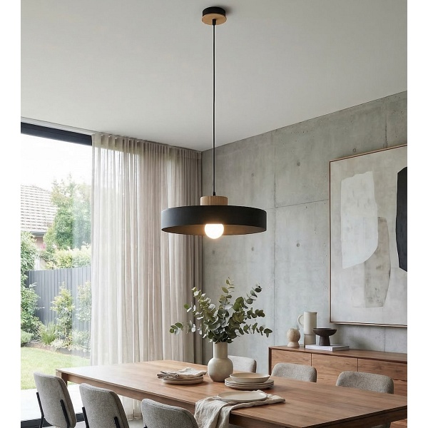 Lampa wisząca KIVI 1L BLACK - Emibig