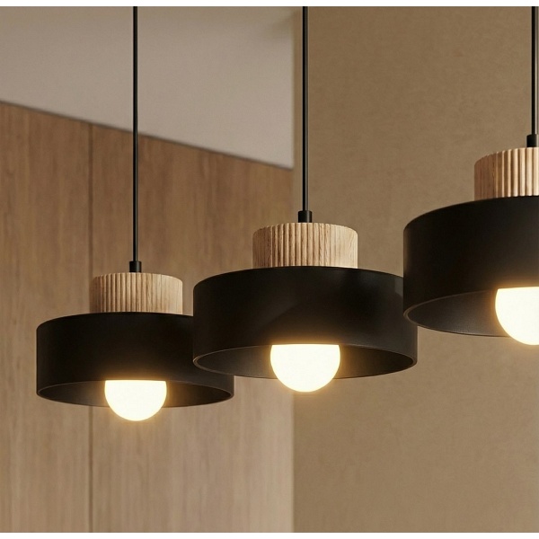 Lampa wisząca KIVI 3 BLACK - Emibig