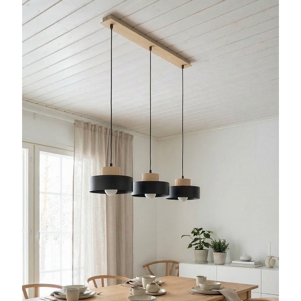 Lampa wisząca KIVI 3 BLACK - Emibig