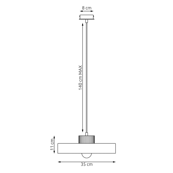 Lampa wisząca KIVI 1L MOKKA - Emibig