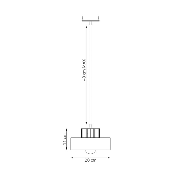 Lampa wisząca KIVI 1S MOKKA - Emibig