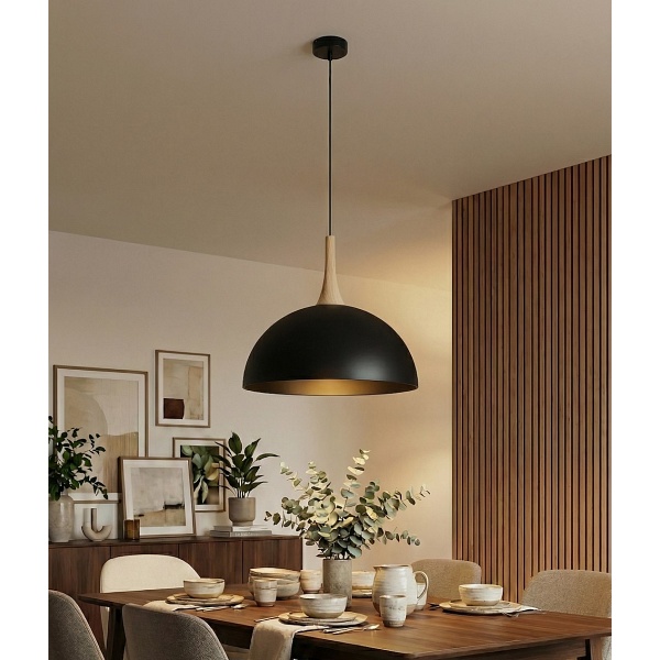Lampa wisząca NAUTICA 1L BLACK - Emibig