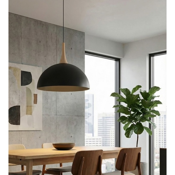 Lampa wisząca NAUTICA 1L BLACK - Emibig