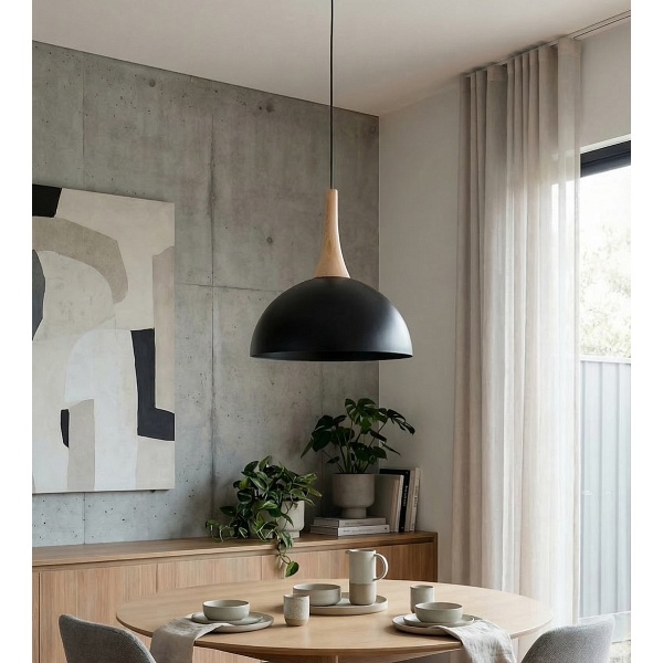 Lampa wisząca NAUTICA 1S BLACK - Emibig