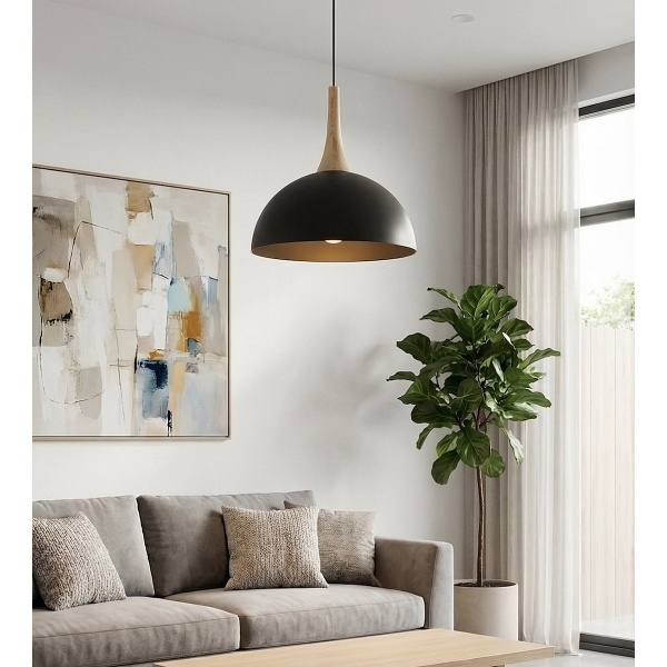 Lampa wisząca NAUTICA 1S BLACK - Emibig